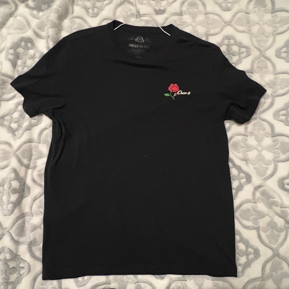 Size Large, American Rag “Over It” Men’s Black Tshirt